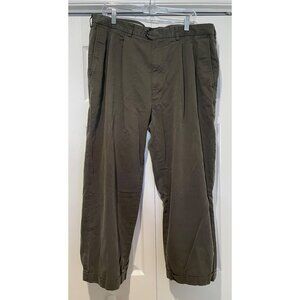 Vtg John W‎ Nordstrom Mens Pleated Olive Green Chino Pants Size 40 x 34 Classic